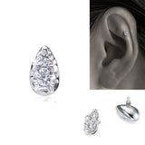K18/Pt Diamond Drop