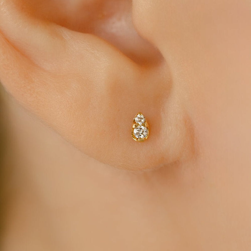K18/Pt Diamond Drop