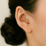 K18/Pt Diamond Flower