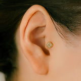 K18/Pt Diamond Flower