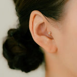 K18/Pt Diamond Flower