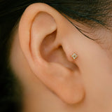 K18/Pt Diamond Flower