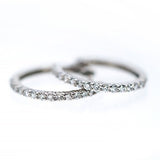 K18/Pt Diamond Hoop