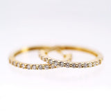 K18/Pt Diamond Hoop