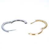 K18/Pt Diamond Hoop