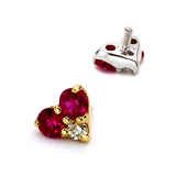 K18/Pt Diamond Heart