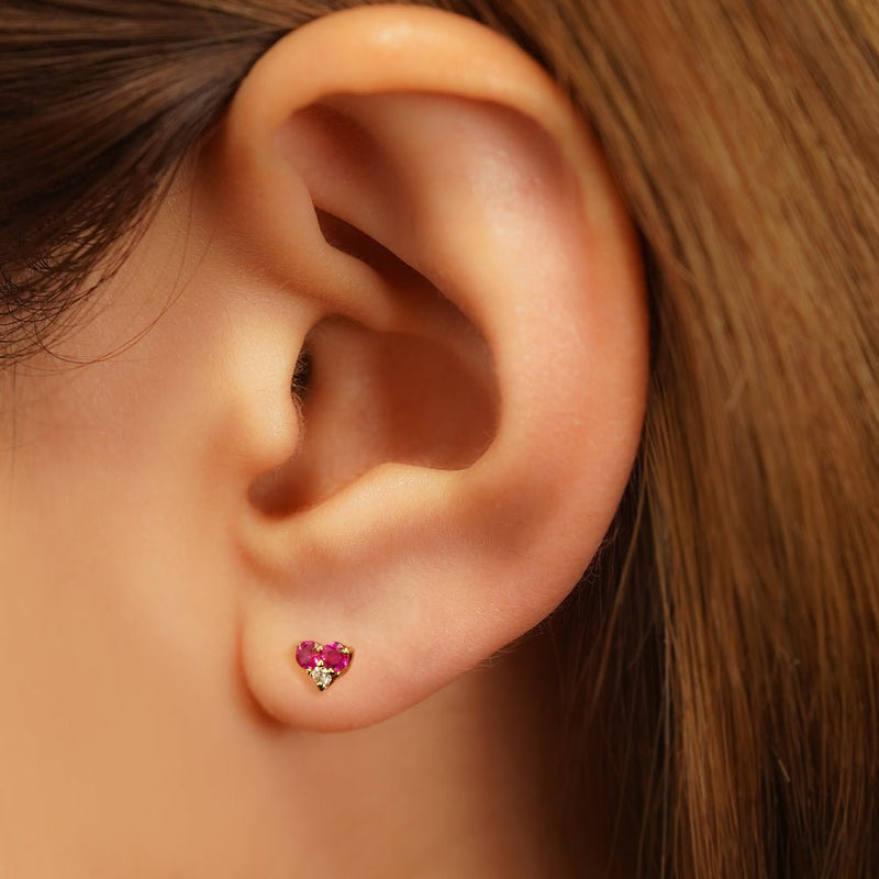 K18/Pt Diamond Heart