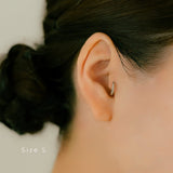 K18/Pt Diamond Hoop