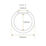 K18/Pt Diamond Hoop