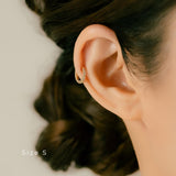 K18/Pt Diamond Hoop