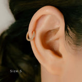 K18/Pt Diamond Hoop