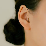 K18/Pt Diamond Hoop