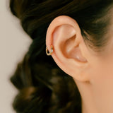 K18/Pt Diamond Hoop