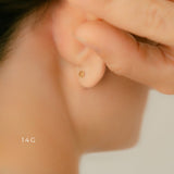 K18/Pt Labret Stud 14G/16G