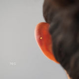 K18/Pt Labret Stud 14G/16G