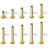 K18/Pt Labret Stud 14G/16G