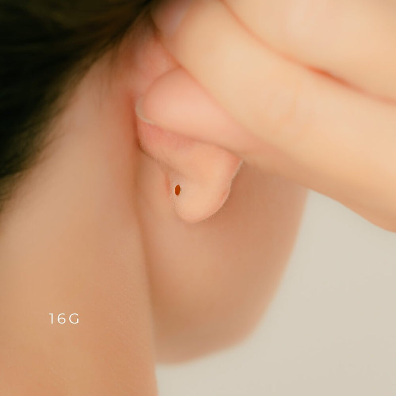 K18/Pt Labret Stud 14G/16G
