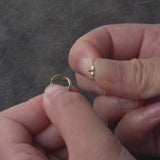 K18/Pt Segment Ring Barbell 14G/16G