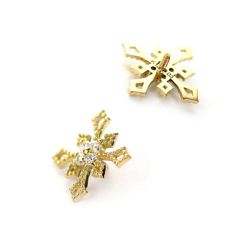 K18 Diamond Cross