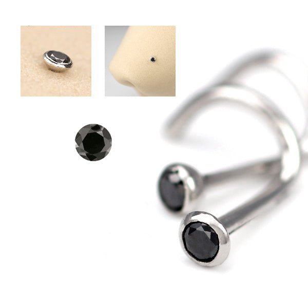 Pt BlackDiamond Nostril - picollet